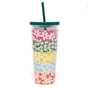Ban.do Daisy Sip Sip 24oz Insulated Tumbler with Reusable Silicone Straw